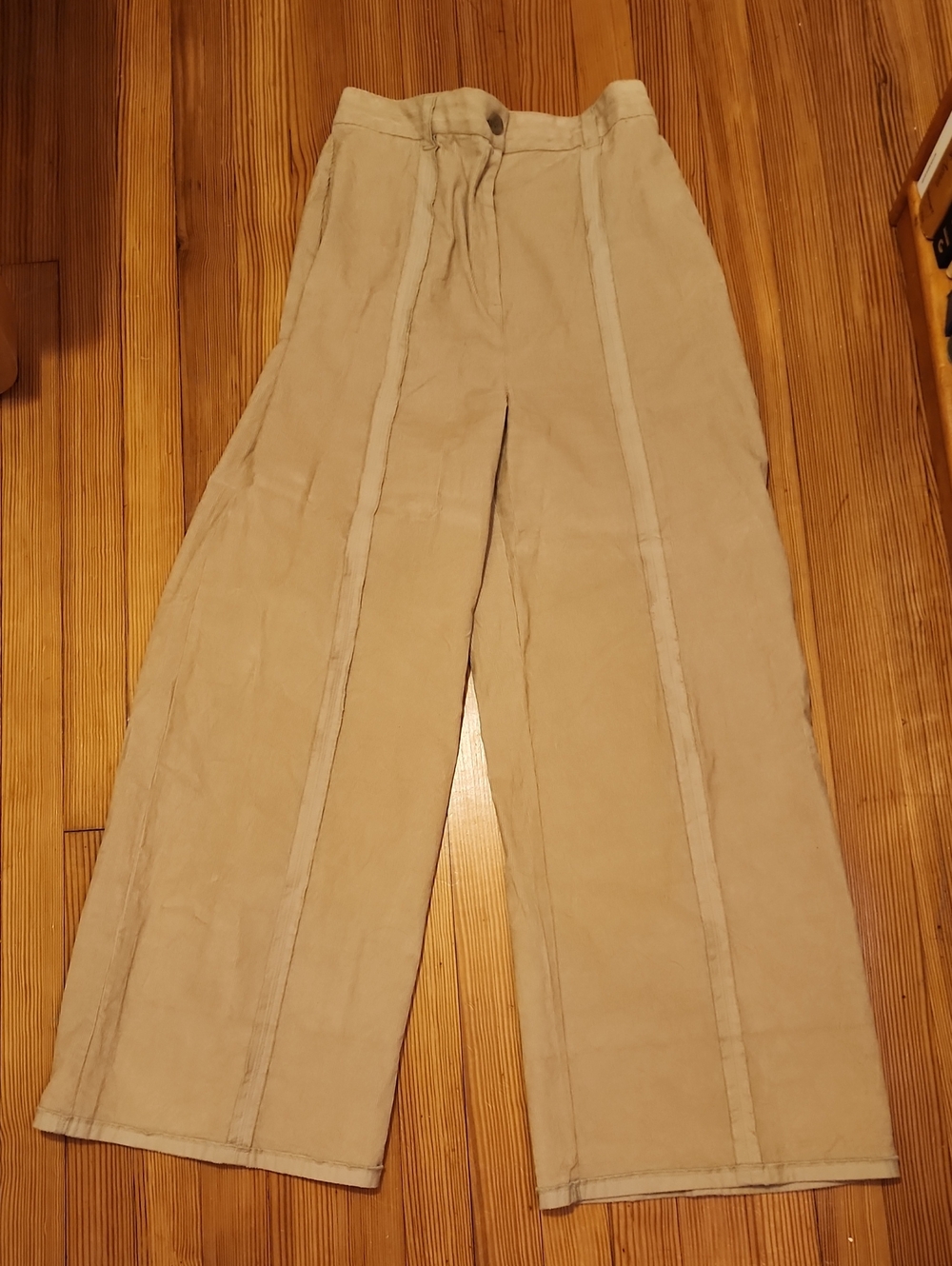 Making The Cut Wide-Leg Corduroy Pants in Tan